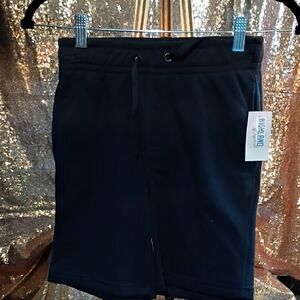 Kids Black Drawstring Shorts